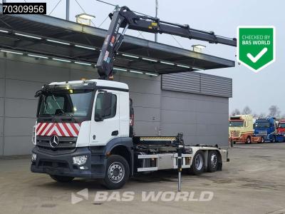 Mercedes Actros 2633 Actros 6X2 HIAB X-HIPRO 192 E-3 Crane + 21tons Multilift Lift+Steering axle Euro 6 vendida por BAS World B.V.