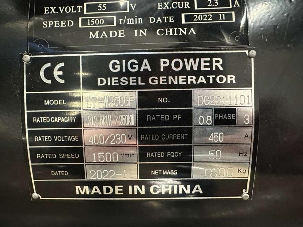 Giga Power LT-W250GF 312.5 kVA Open generator Foto 11