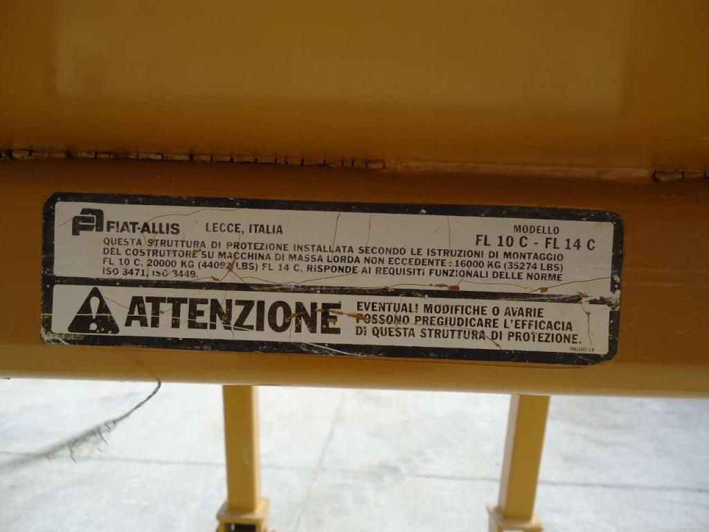 Estructura de protección para Fiat Allis FL10C - FL14C Foto 5