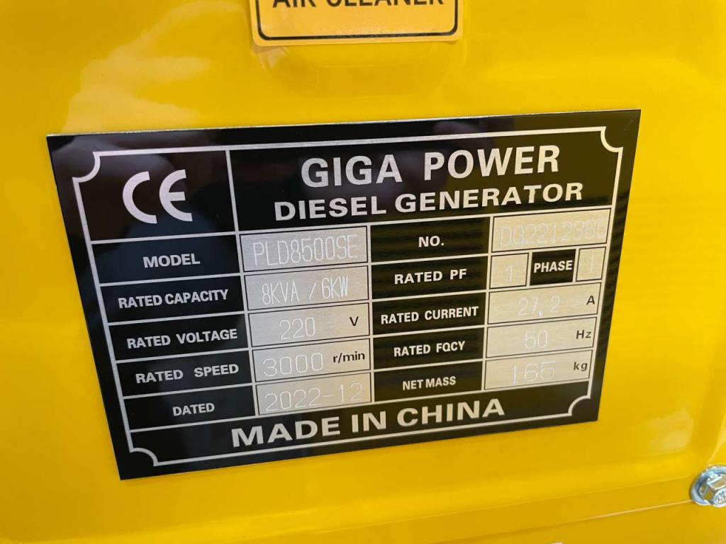 Giga Power PLD8500SE 8 kVA silent generator Foto 6