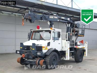 Mercedes-Benz U 1750L38 4X4 Unimog 4x4 Road-rail truck HIAB 260 AW Crane Manual vendida por BAS World B.V.