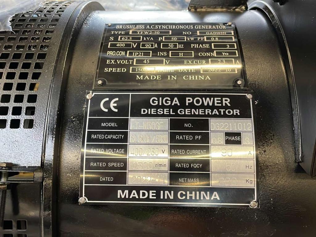 Giga Power LT-W50-GF 62.5 kVA Open generator Foto 13