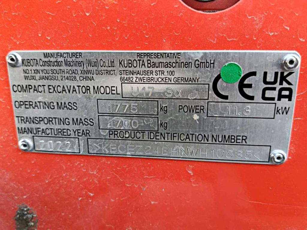 Kubota U17-3a Foto 10