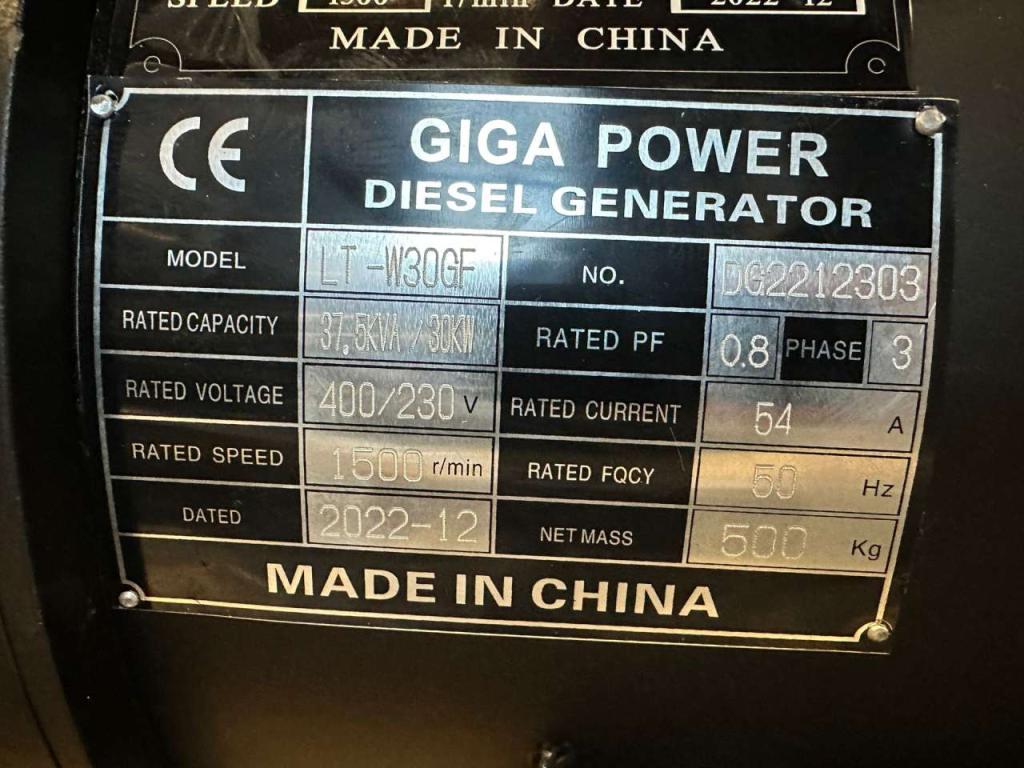 Giga Power LT-W30GF 37.5 KVA Open generator Foto 7