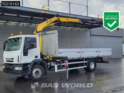 Iveco Eurocargo 160E280 4X2 Hyva V911 3S Crane Kran 750cm box Manual Euro 5 vendida por BAS World B.V.