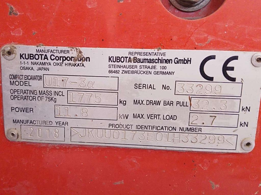 Kubota U17-3a Foto 8