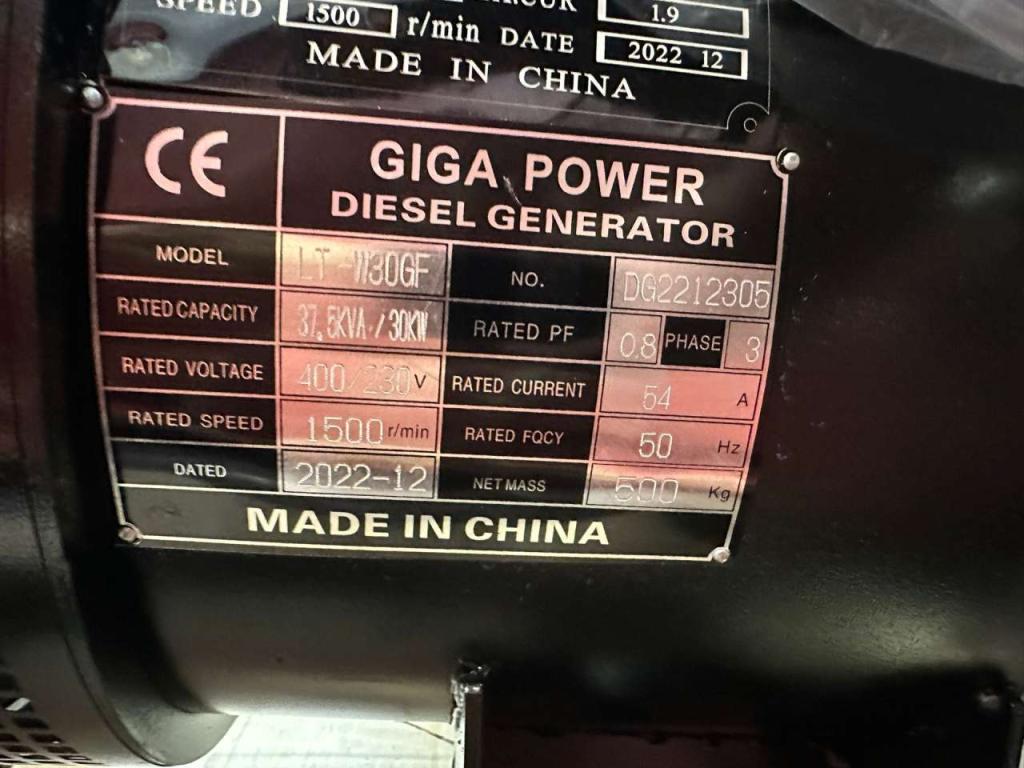 Giga Power LT-W30GF 37.5 KVA Open generator Foto 7