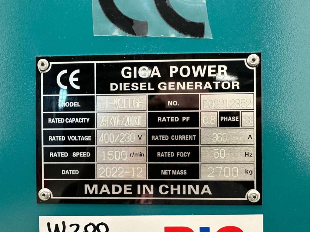 Giga Power LT-W200GF 250KVA silent set Foto 12