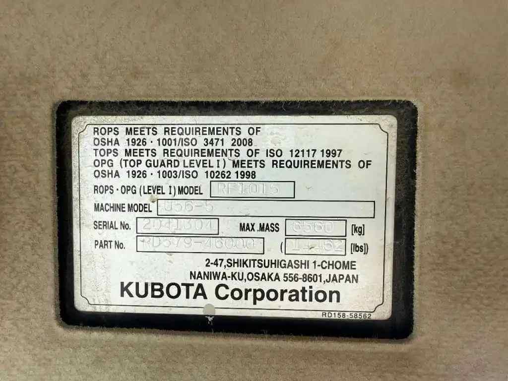 Kubota U56-5 Foto 9