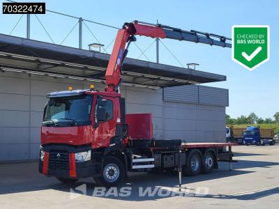 Renault C 380 6X2 HMF 3220 K6 Kran Crane lift-Axle Automatic Optibrake Euro 6 vendida por BAS World B.V.
