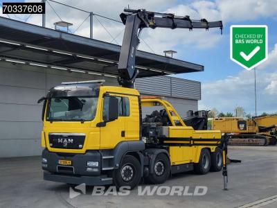 Man TGS 41.480 8X4 Miller Industries Vulcan V100 Recovery truck HIAB 322EP-4 HIDUO Crane Winch Euro 5 vendida por BAS World B.V.