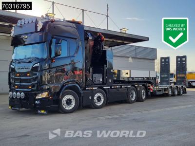 Scania S660 8X2 HMF 9520OK-RCS Crane Kran Fifth wheel Full Air Lift+steering axle vendida por BAS World B.V.