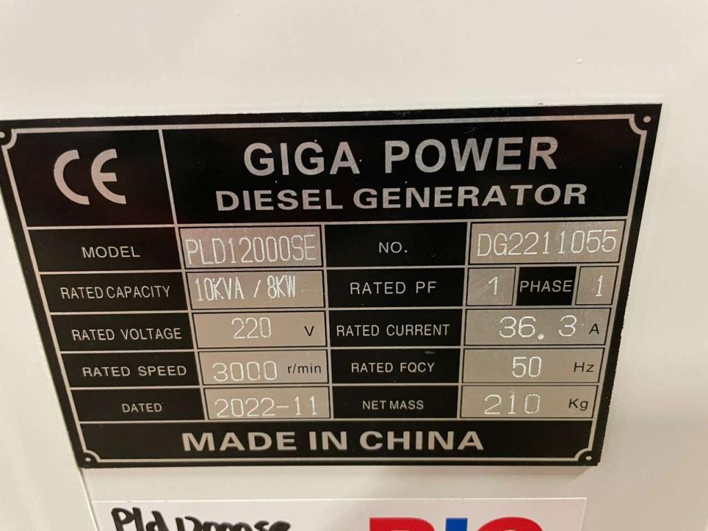 Giga Power PLD12000SE 10 kVA silent generator Foto 13
