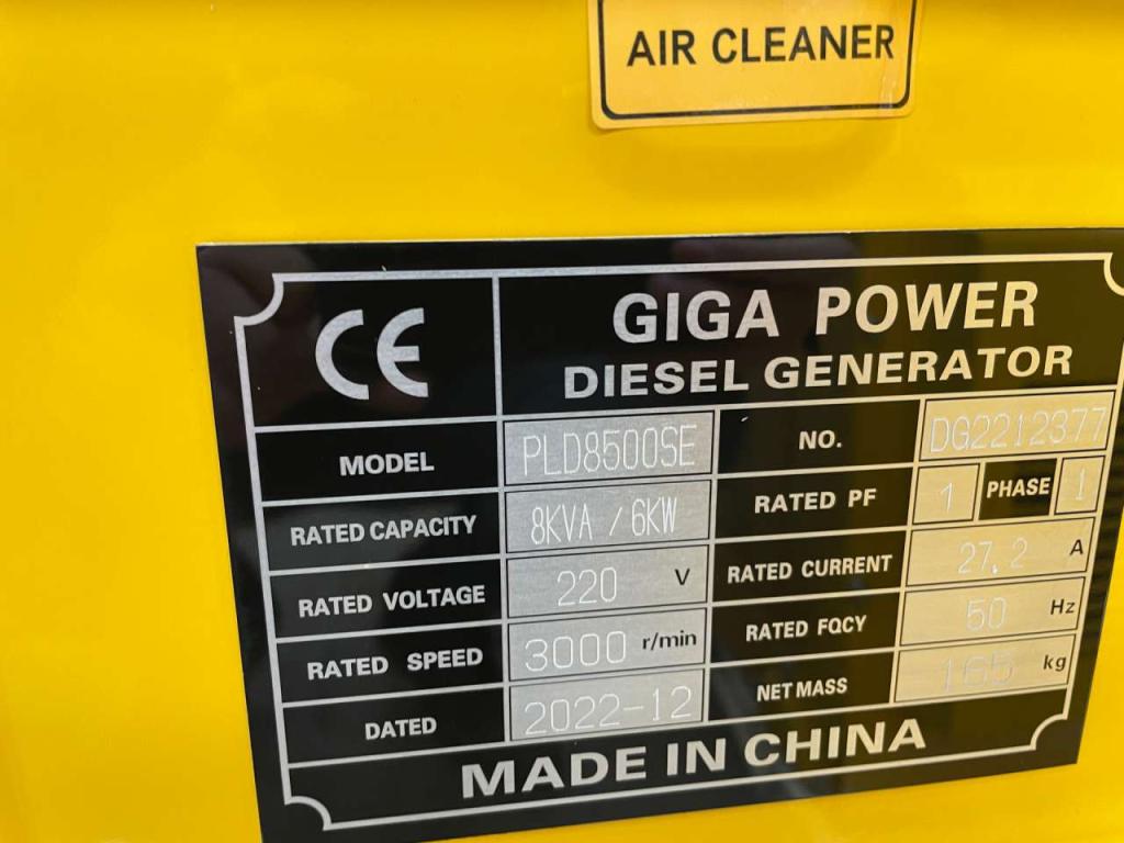 Giga Power PLD8500SE 8 kVA silent generator Foto 10